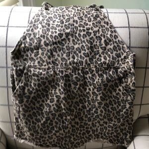 Animal print overall dress